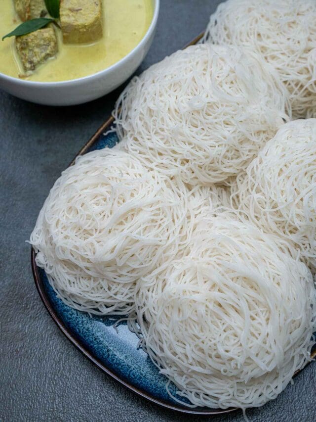 Sri Lankan string hoppers idiyappam steamed rice noodles